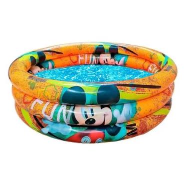 Imagem de Piscina Banheira Inflável Mickey 100 Litros Infantil Criança Menino - 