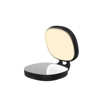 Imagem de Sanpyl Luz Magnética de Selfie Com Espelho para Telefone, Luz de Preenchimento de Selfie Recarregável de LED para Selfies, Fotografia, Maquiagem de Vlog, Temperatura de 3 Cores (Preta)