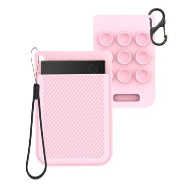 Imagem de FJIASTB Capa para gravador de voz Plaud Note Pro AI 2025, capa protetora de silicone macio para crianças, à prova de choque, à prova d'água (rosa)