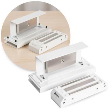 Imagem de Fechadura Eletroímã Dz M100 Sem Sensor Imã Magnética Ipec, BRANCO