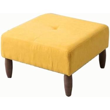 Imagem de Banqueta nórdica moderna para pés - apoio para os pés quadrado de tecido de linho para sala de estar, banco de sapatos, mesa de centro, sofá - apoio para os pés elegante e versátil (cor: #4)