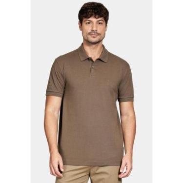 Imagem de Polo Aramis Piquet Algodão Básico Manga Curta Castor-Masculino