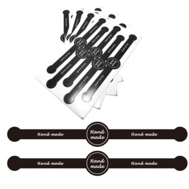 Imagem de 20 folhas, 100 peças, adesivos feitos à mão, fita longa, adesivos autoadesivos de padaria, adesivos de vedação à prova de adulteração para pastelaria, doces, pão, embrulho de presente