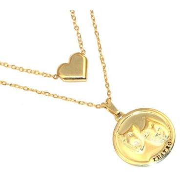 Imagem de Colar Duplo Profissão Mascaras Cênicas Teatro Folheado - Milena Folhea