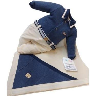 Imagem de Saída Maternidade Bebê Menino Plush Paraiso Inverno 14568-Masculino