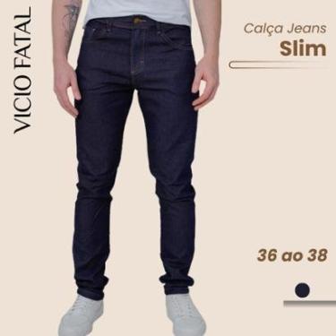 Imagem de Calça Masculina Jeans Slim Escura Tex Denim Reta-Masculino