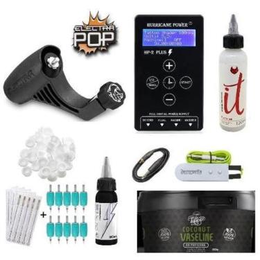 Imagem de Kit Maquina Electra Pop Hurricane Vaselina Transfer Tattoo - Electric 