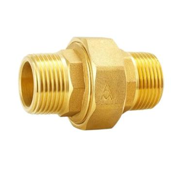 Imagem de Latão 1/5.1 cm 3/10.2 cm 2.5 cm 5.1 cm BSPP Rosca Macho para Macho Encaixe de Tubulação União Engrossamento Junta Água Gás Adaptador Conector Acoplador (2.5 cm)