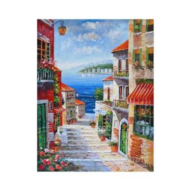 Imagem de Kit De Pintura Em Diamante 5D Paisagem Florestal Com Mosaico De Strass