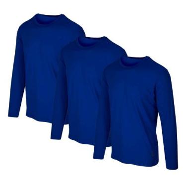 Imagem de Kit 3 Camisetas Proteção Solar Permanente UV50+ Tecido Gelado  Slim Fi