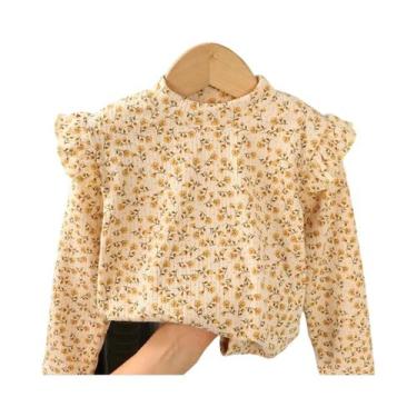 Imagem de Camiseta Infantil De Manga Longa Com Estampa Floral Para Meninas E Men