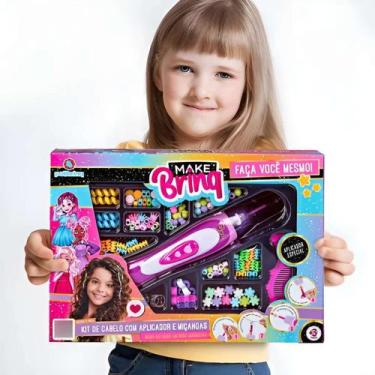 Imagem de Kit Cabelo Infantil Criativo Miçangas Coloridas Envio Já - Atena