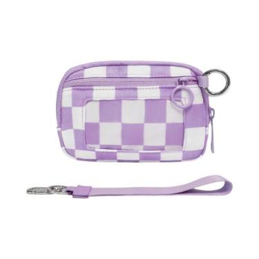 Imagem de Carteira Feminina Xadrez Preta Com Janela Para Documentos, Bolso Para 