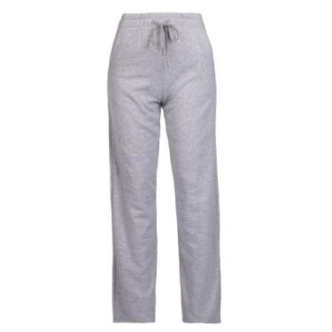 Imagem de Calça Moletom Feminina Desayner Básica Cinza Mescla, Cinza mescla, P