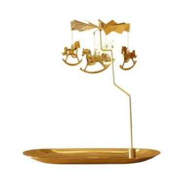 Imagem de Suporte Rotativo Romântico Para Velas, Luminária De Balanço Com Vela A