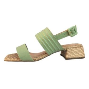 Imagem de Sandália Confort Palha Detalhe Couro Legítimo-Feminino