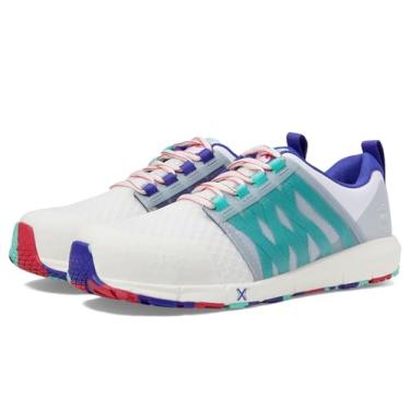 Imagem de Timberland PRO Tênis de segurança masculino Powertrain Alloy Toe, Branco/Multi, 36