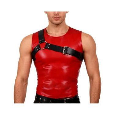 Imagem de Cinto De Peito Gótico Ajustável Masculino Com Corrente De Ombro  Acess