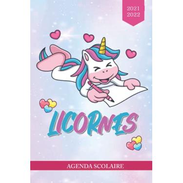 Imagem de Licornes Agenda Scolaire 2021 2022: 1 Jour Par Page | Organisateur et Planificateur Journalier