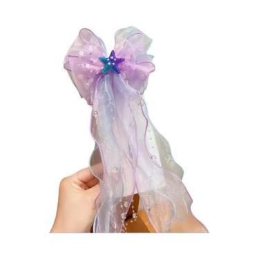 Imagem de Presilha De Cabelo Infantil Para Meninas, Estilo Sereia E Princesa, Co