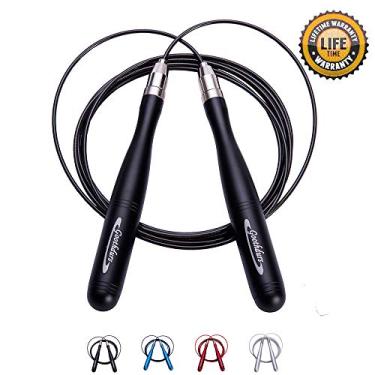 Imagem de Goothdurs Corda de salto rápido com rolamentos de esferas - Cordas de pular ajustáveis e autotravantes para homens e mulheres, melhor para treino, crossfit, holandês duplo, boxe, MMA e exercícios