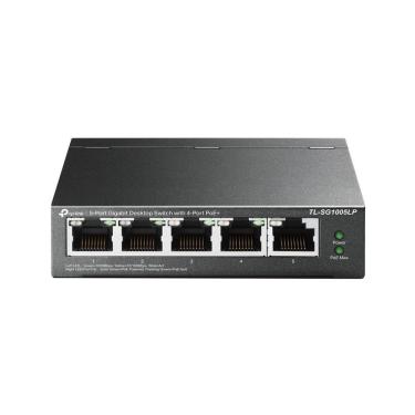 Imagem de Switch Gigabit Profissional 10/100/1000 C/ 5 Portas (sendo 4 Poe) Tl-sg1005lp Smb