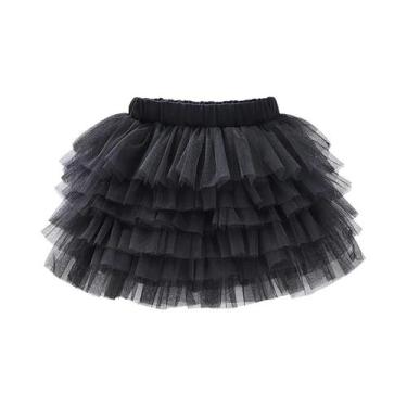 Imagem de Saia De Tule De 6 Camadas Para Meninas, Cintura Elástica, Camadas Resp