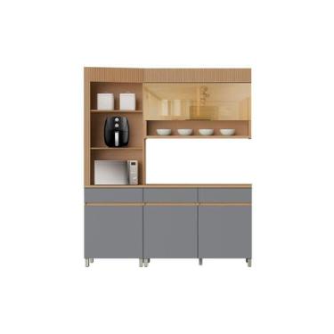 Imagem de Kit Modulado Nesher Realeza 3 Peças CZ106 Carvalho/Titânio