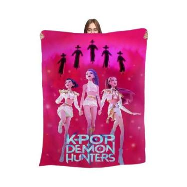 Imagem de Cobertor De Pelúcia Quente E Macio K-KPop Para Sofá, Sala De Estar, Es