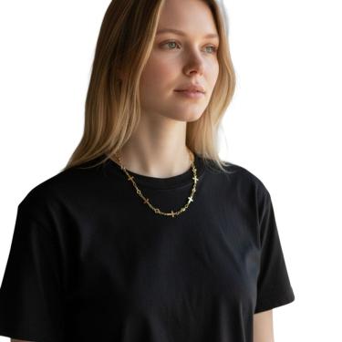 Imagem de Colar Feminino Cruz 45 Cm Semi Jóia Juliana Prado 39659