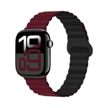 Imagem de Pulseira Esportiva Magnética De Silicone 42mm 44mm 45mm 46mm 49mm Para