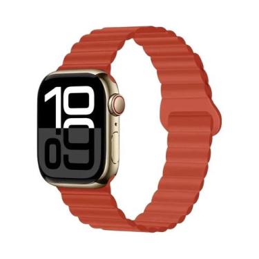 Imagem de Pulseira Esportiva Magnética De Silicone 42mm 44mm 45mm 46mm 49mm Para