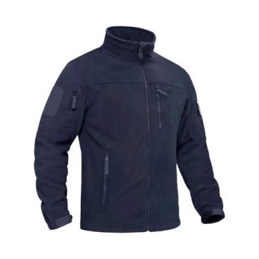 Imagem de Jaqueta De Lã Masculina, Macia, Quente, À Prova De Vento, Com Zíper Co