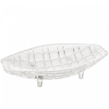 Imagem de Centro de Mesa Cristal Deli Lyor 26x14x5,5cm Fruteira Decorativo Sala 