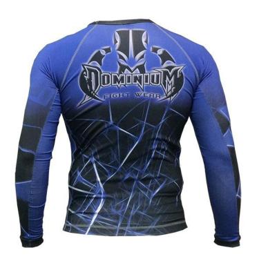 Imagem de Camisa Rash Guard Compressao Jiu Jitsu ML - Neon Azul-Unissex