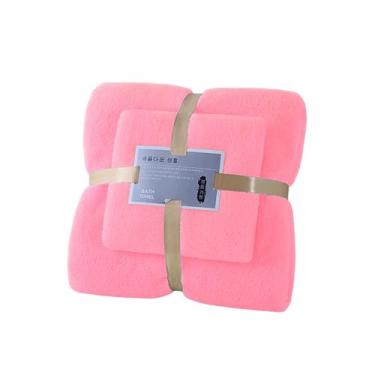 Imagem de Toalha De Banho e Toalha De Rosto Veludo Flecee Pelinhos COR:VERDE - S