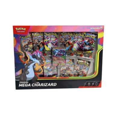 Imagem de Pokémon TCG Box Coleção Mega Charizard X ex Copag
