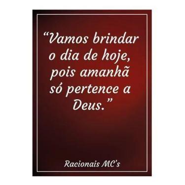 Imagem de Quadro Decorativo Mdf Racionais Tam. 20x30cm Alta Qualidade - ARTSIM