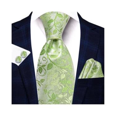 Imagem de Conjunto De Gravata, Lenço De Bolso E Abotoaduras Masculino Rosa Flora