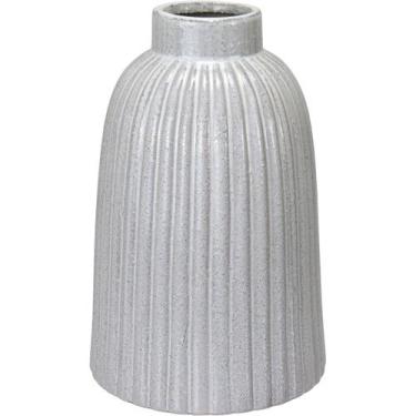 Imagem de VASO DECORATIVO ENFEITE CASA HOME&CO CERÂMICA 26x16x16cm MARFIM