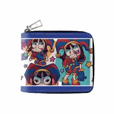 Imagem de Carteira Circus Anime Characters Slim Bifold em couro PU - Yiweisai