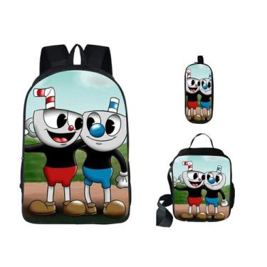 Imagem de Conjunto de mochilas, 3 peças para estudantes, com bolsa de ombro e es