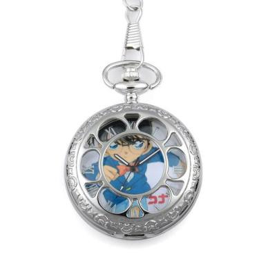 Imagem de Relógio de bolso Detective Conan, tema de anime, quartzo com corrente 