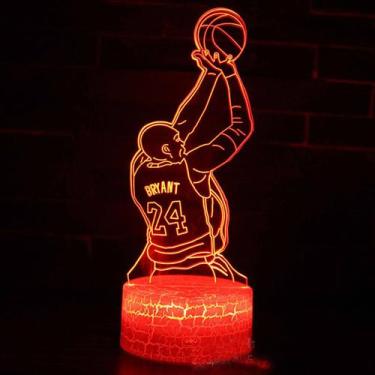 Imagem de Lâmpada de ilusão LED 3D com luz noturna, tema de anime Kobe Bryant - 