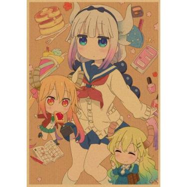 Imagem de Pôster, arte de parede, decoração, anime retrô de Dragon Maids, de Kob