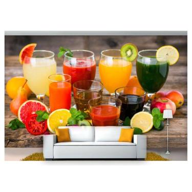 Imagem de Papel De Parede Suco Frutas Smoothies Polpa 3D Al175