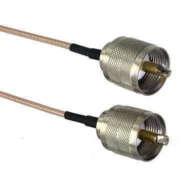 Imagem de Cabo Coaxial De Extensão UHF Macho Para UHF Macho RG316 PL259 Com Cone