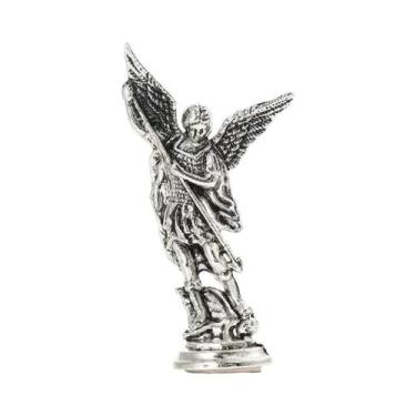Imagem de Estátua Do Arcanjo São Miguel, Figurinha Cristã Guardiã, Decoração De 