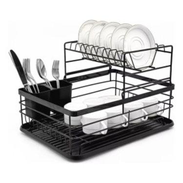 Imagem de Escorredor de Louças 2 Andares TopChef - Organização Completa com Bandeja Coletora