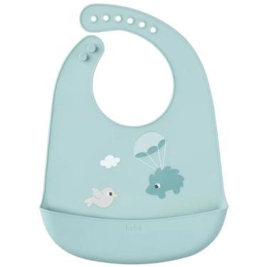 Imagem de Babador Silicone Com Pega Migalhas Cloudy Verde - Buba